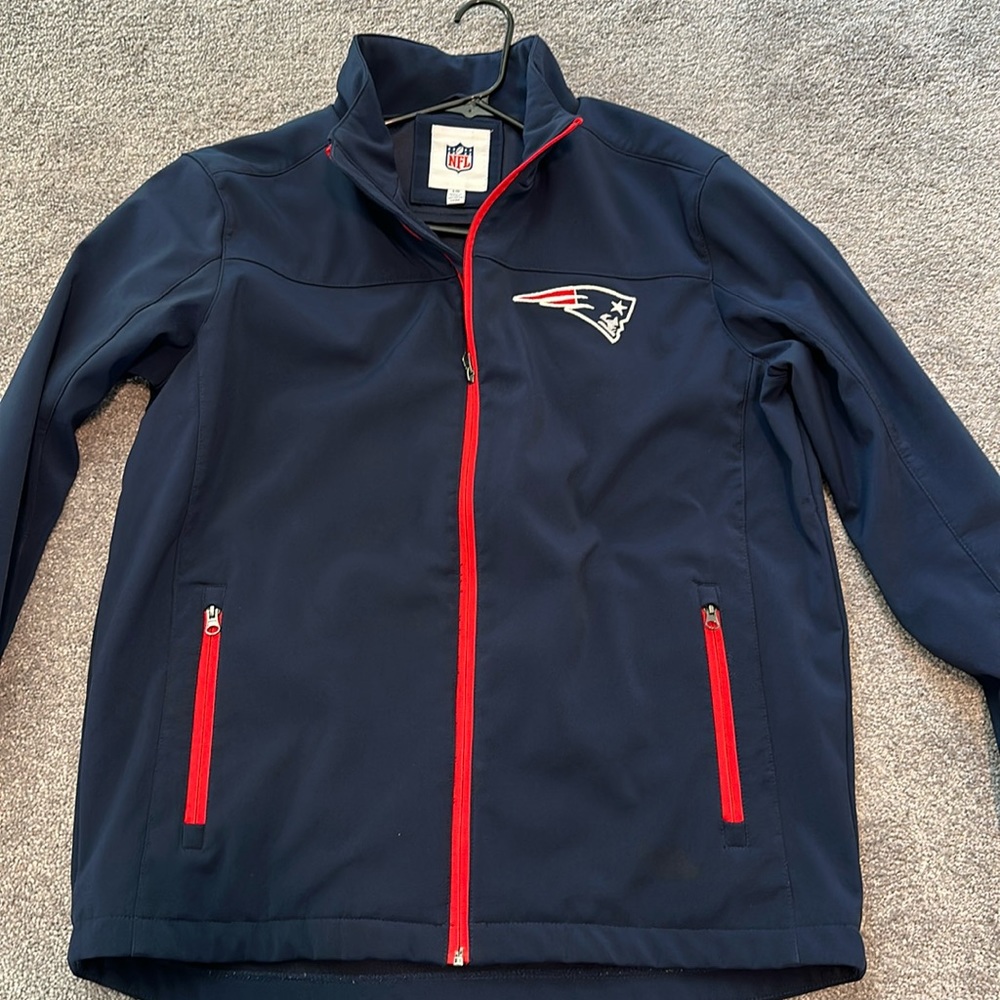 New England Patriots NFL Jacket. Large. Navy Blue